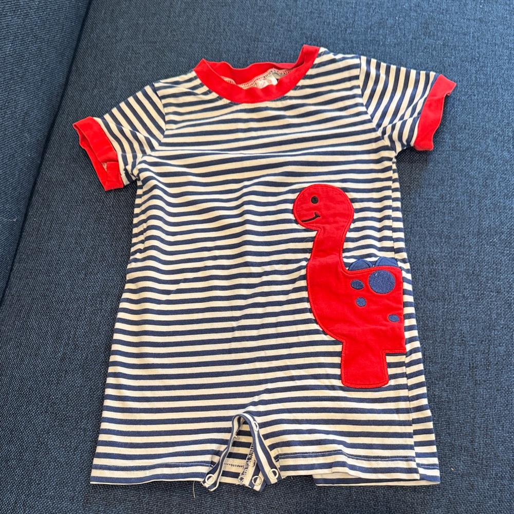 Striped Dinosaur Kids One Piece